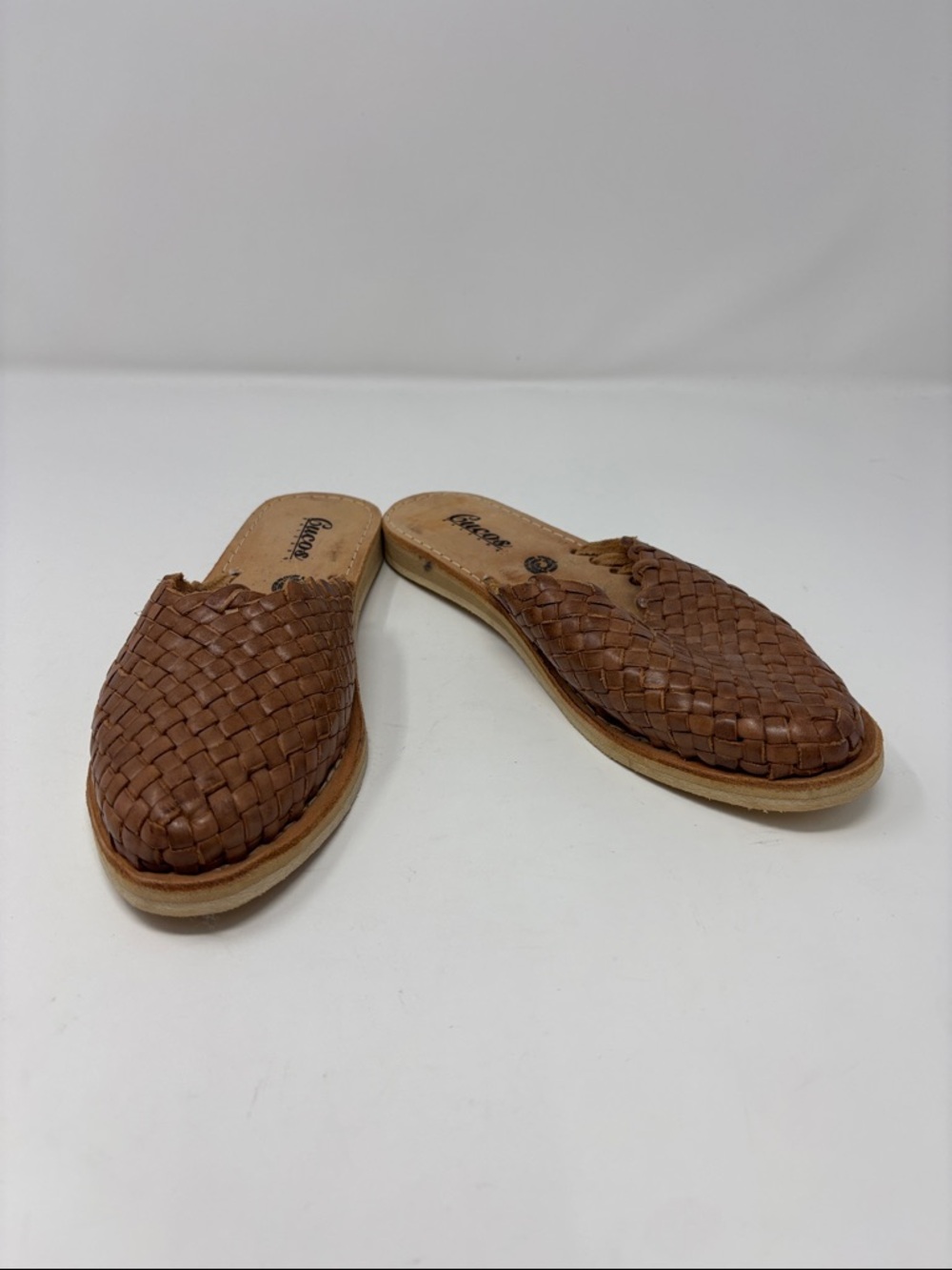 Cucos | Brown‎ Woven Slip-On Mules